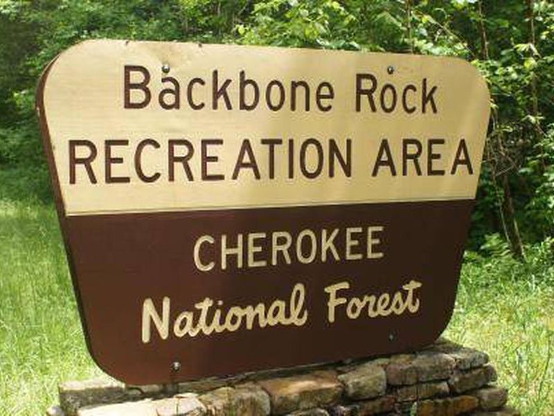 Entrance Sign at Backbone Rock Day Use Area