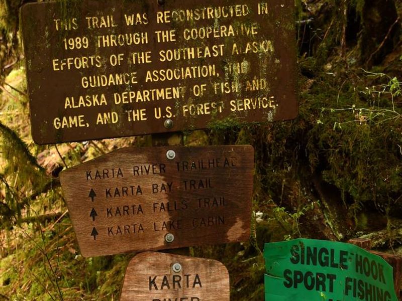 On the trail near the cabin