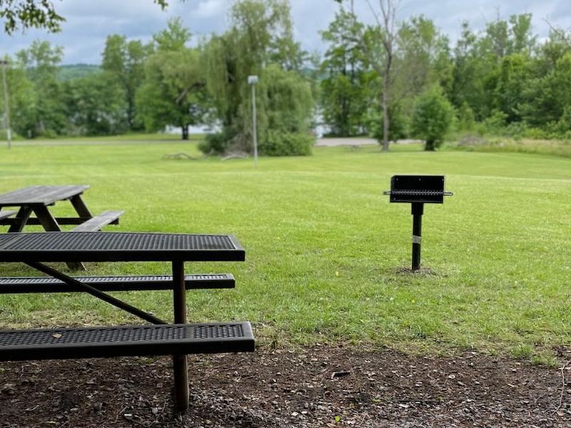 The Shenango River Lake and a Osprey nest are in view.