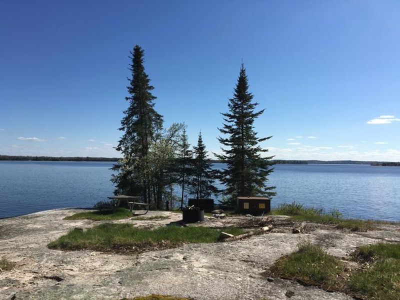 Looking out onto Kabetogama Lake from a campsite on Cutover Island