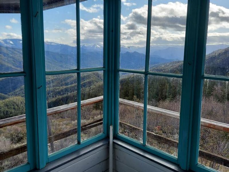 View from interior of lookout