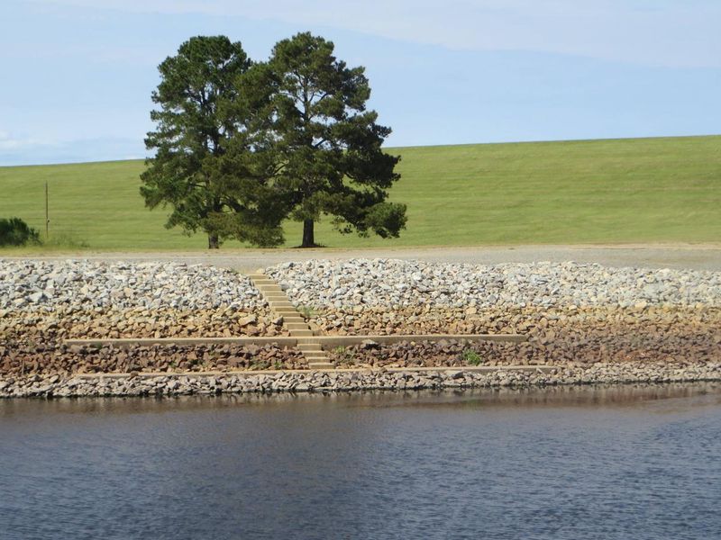 Great place for fishing within walking distance of the campground. Steps are located on both sides of the outlet channel leading down to the bayou. 