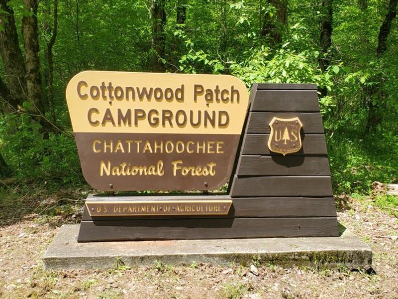 Entrance Sign for Cottonwood Patch Campground