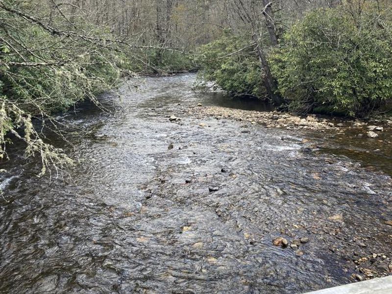 Nantahala River, view from bridge entering campground