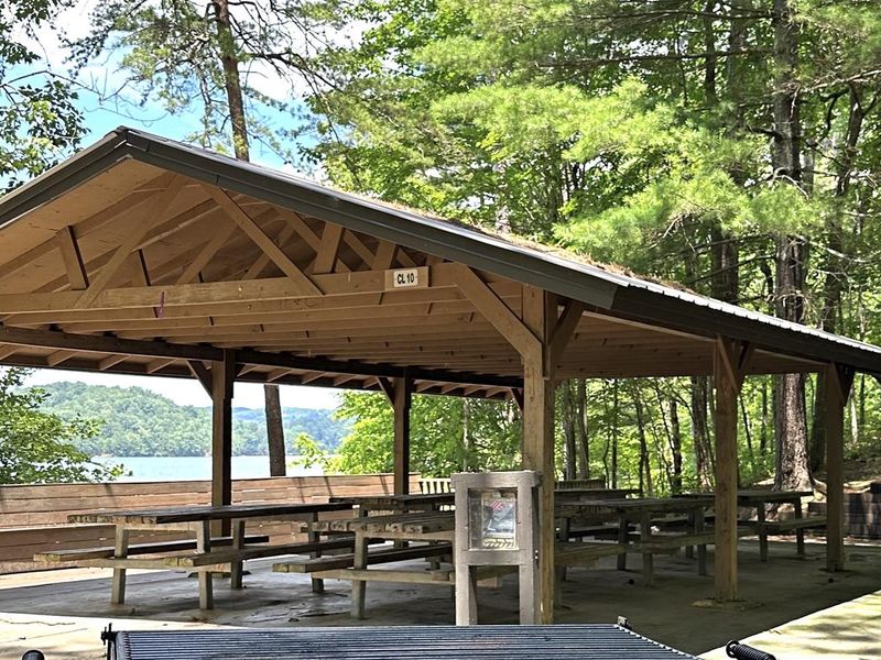 Large Day Use Shelter - First come, first served. No reservation is necessary.  Seating capacity is 30 people. Tables and grill are present. Parking, restrooms and lake shoreline are nearby. 