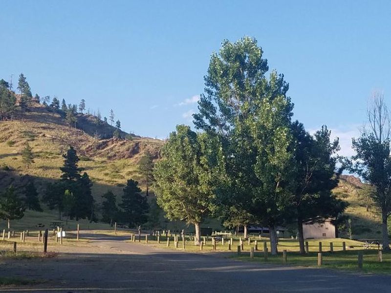 Log Gulch Campground offers amenities to make your stay enjoyable. Ample shade is available.