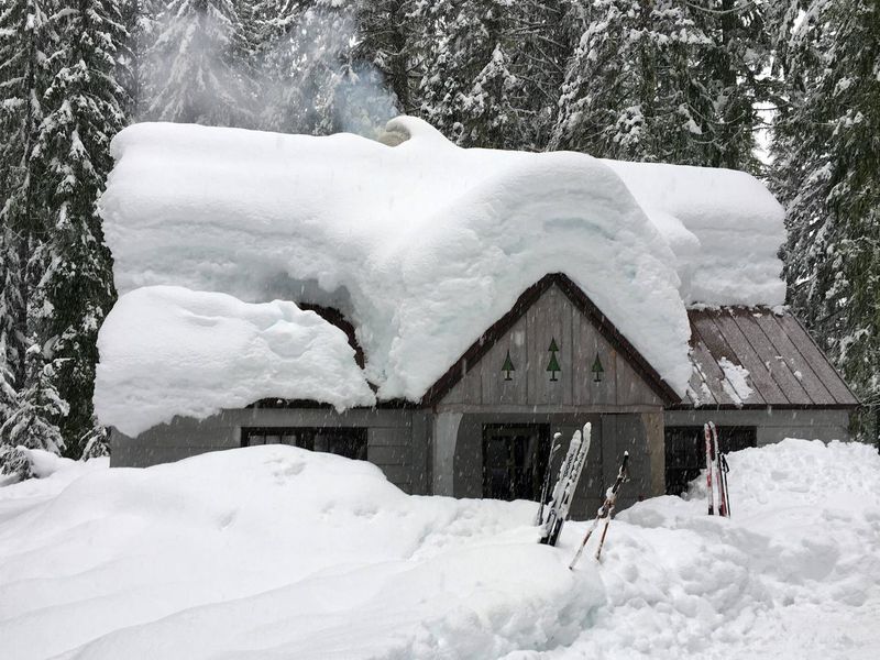 Peterson Prairie Cabin in winter