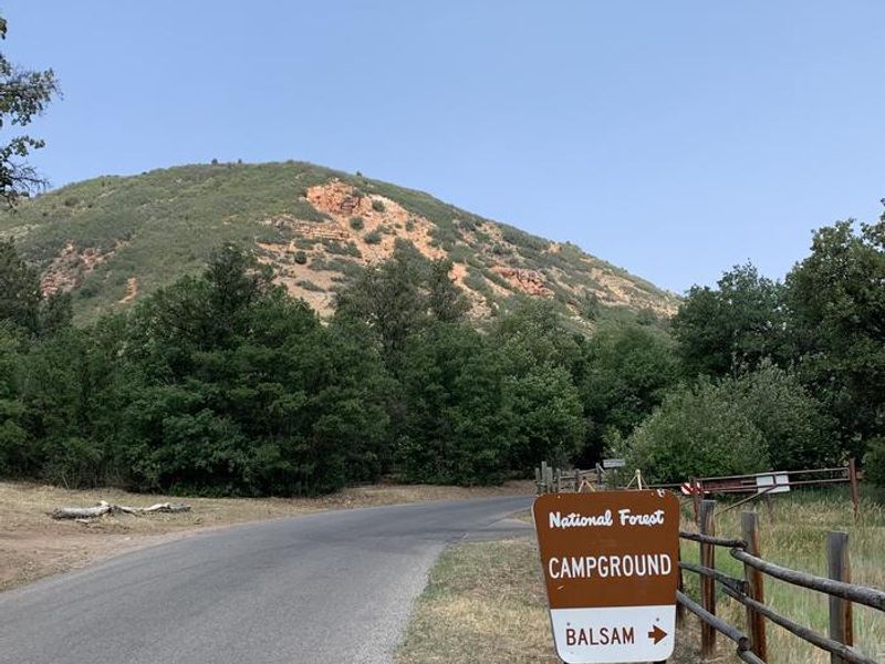 Balsam Campground sign