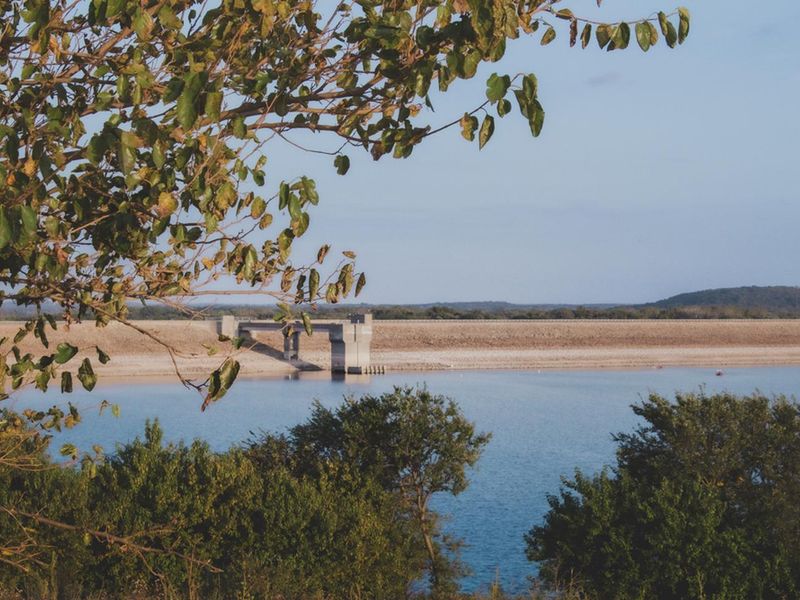 Clinton Lake Dam View from Overlook Park