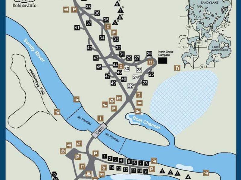 Sandy Lake Campground Sites Map