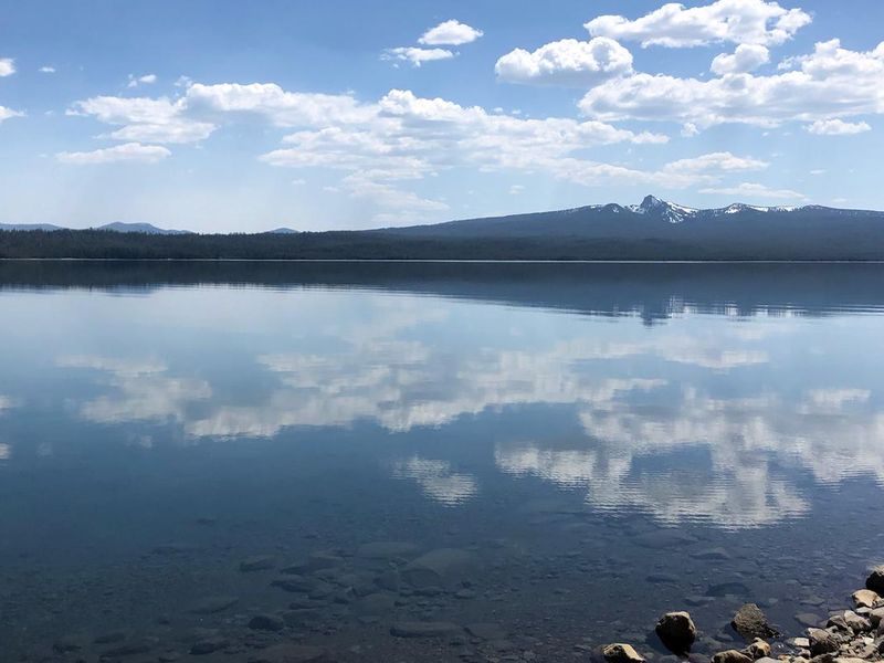 View of Cowhorn Mountain from Crescent Lake Campground