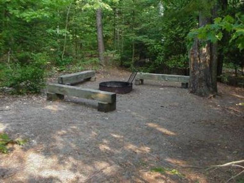 SOUTH MANITOU GROUP campsite with fire ring
