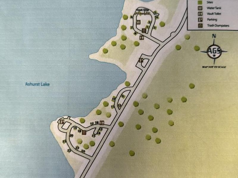 Map of Forked Pine Campground