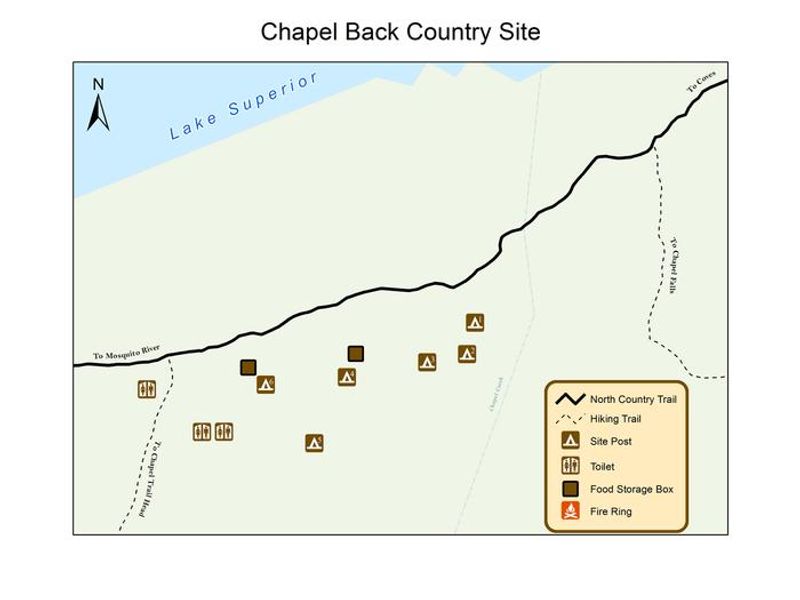 Chapel Back Country Campground map