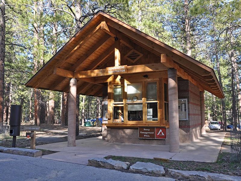 Campers can ask questions and check in for their campsite at the Campground Registration Kiosk