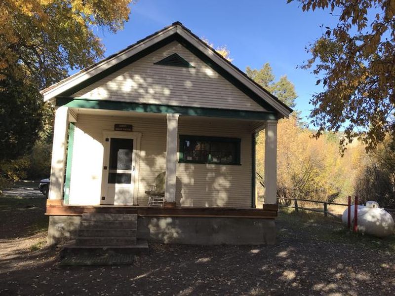 Back porch of the Malad Summit Guard Station. 