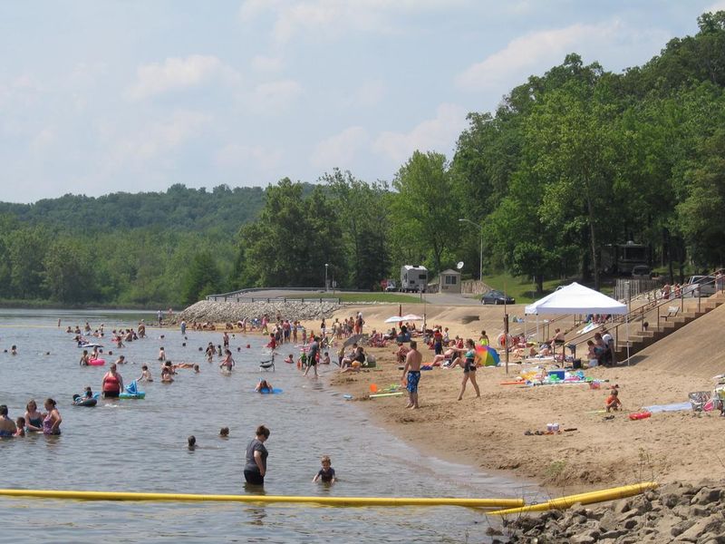 A large spacious beach has plenty of space for everyone