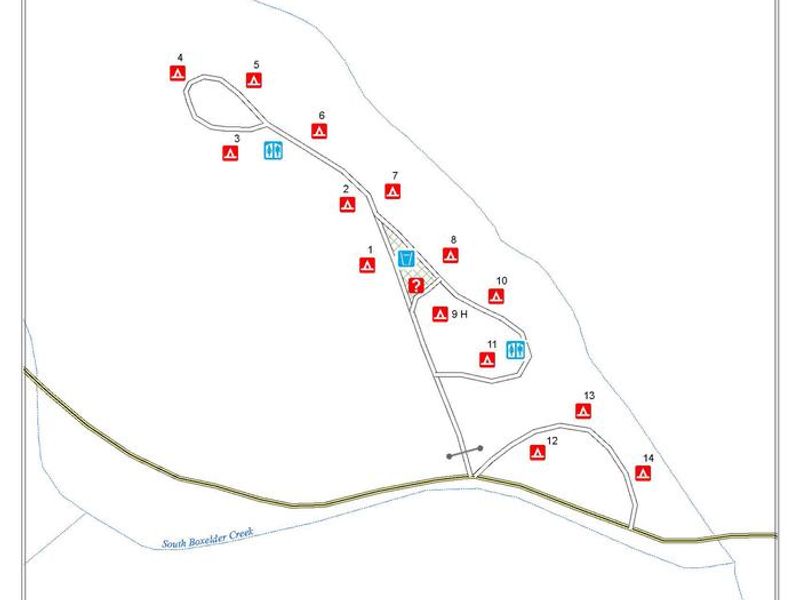 Boxelder Campground Map