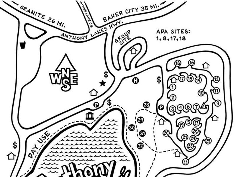 Take a look at the full Map for a list of first come first serve sites in the caption.