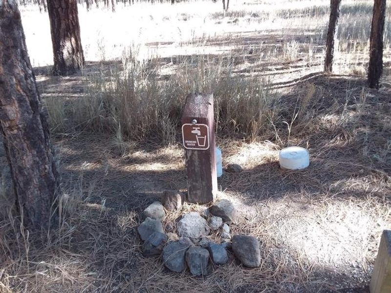 Jemez Falls drinking water spout