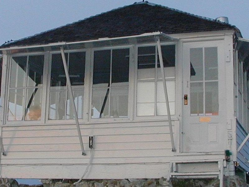 evergreen lookout in the fall