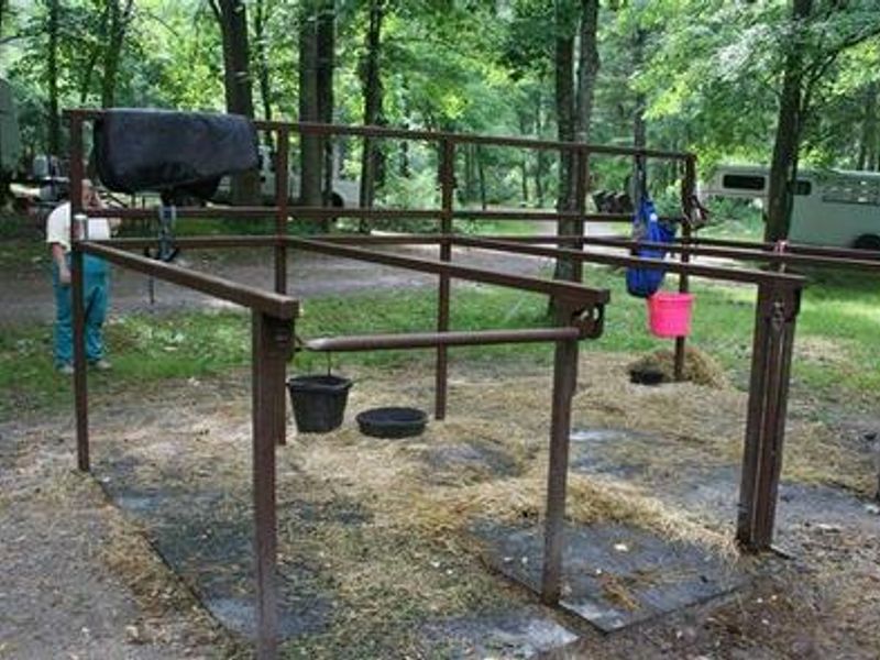 Horse stalls at CATALOOCHEE HORSE CAMP