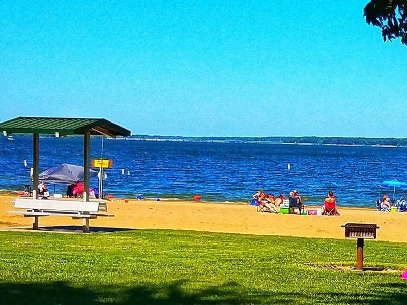 A view of the South Sandusky Beach and picnic sites.