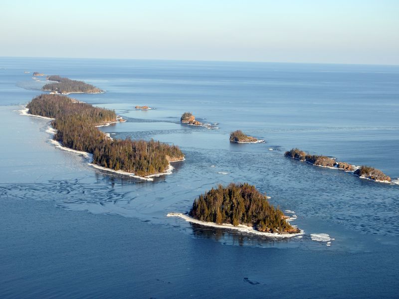 Some of the park's 36 campgrounds can be found on small islands.