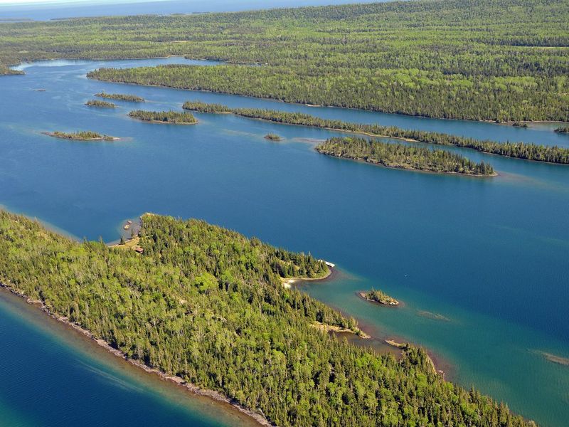 Belle Isle sits off the main island of Isle Royale and offers boaters and paddlers a hub to explore the northeast waterways.