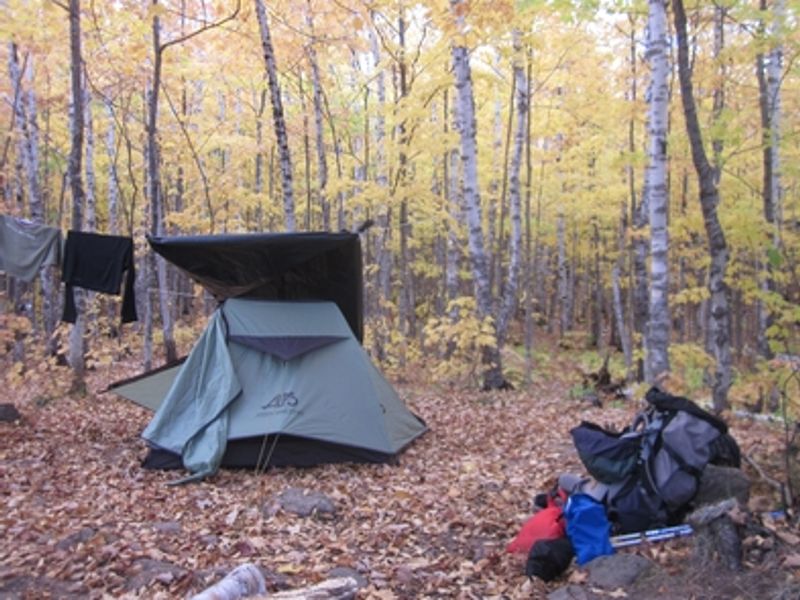 North Lake Desor Campground is a beautiful location to stay at in the fall.