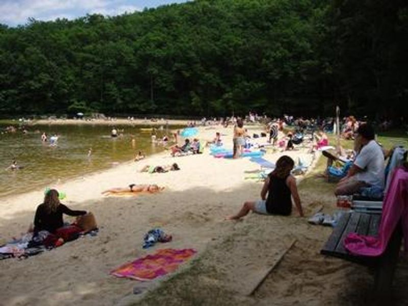 Lower lake swimming beach