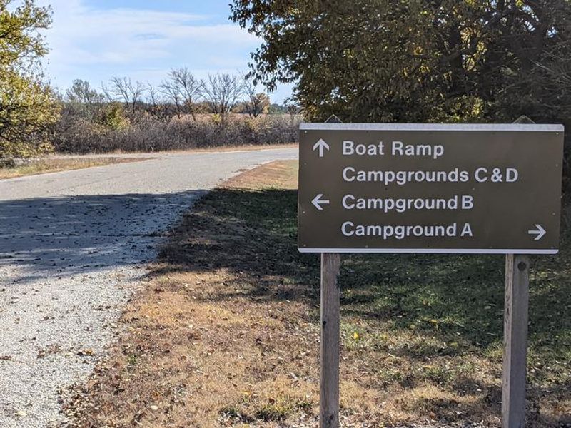 Curtis Creek - Sign showing the different areas