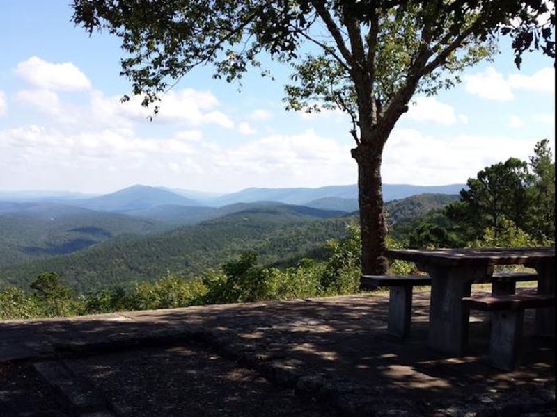 Located adjacent to the Winding Stair Campground, Emerald Vista provides a beautiful mountain top view of the surrounding mountains and valleys below.
