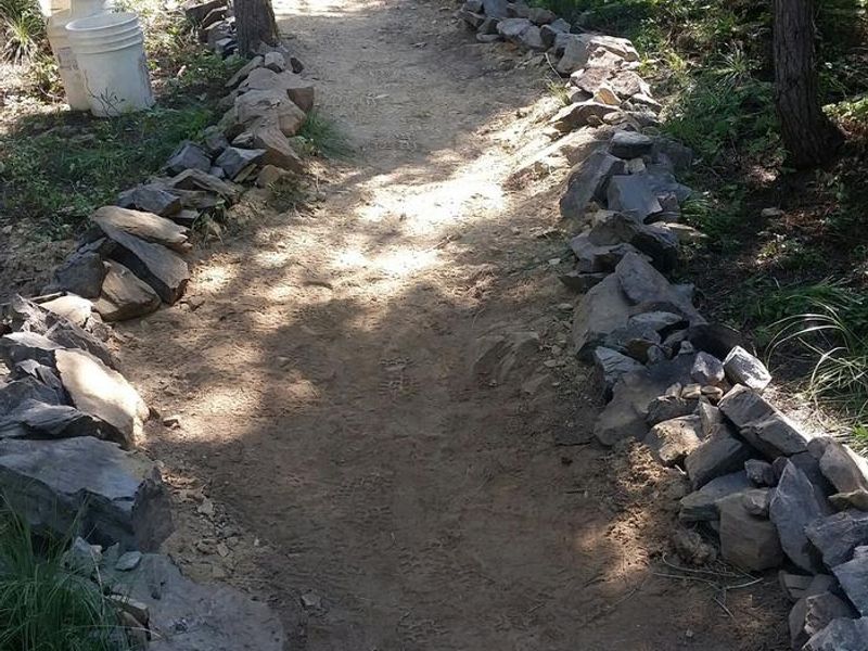 Path to rock steps