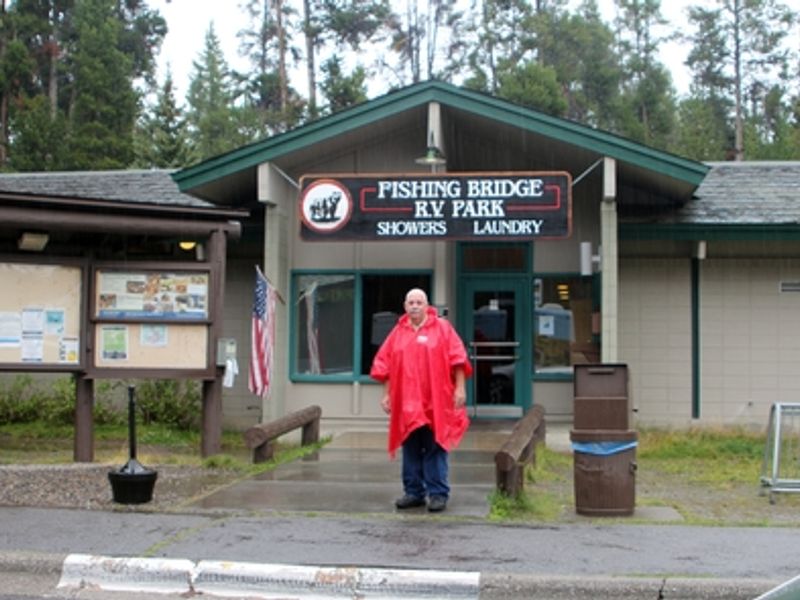 Fishing Bridge RV Park has laundry and showers.