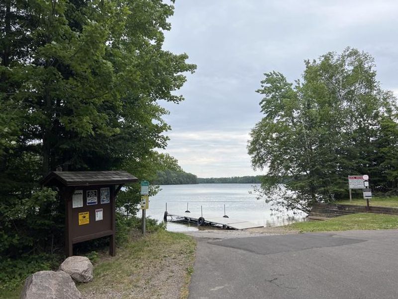 A photo of facility BOOT LAKE CAMPGROUND with Boat Ramp, Waterfront