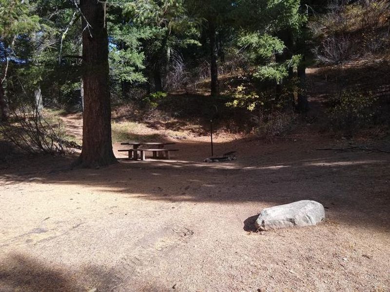A modest camping spot within Hayfork Group Campground.  Please remember that individual sites cannot be reserved.  Hayfork Group Campground can only be reserved as a whole.