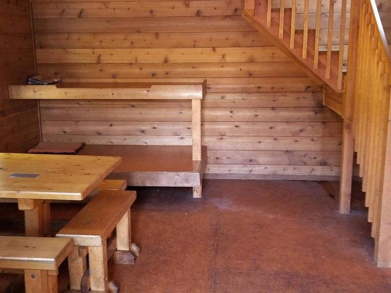1st floor interior of Red Bay Lake Cabin.