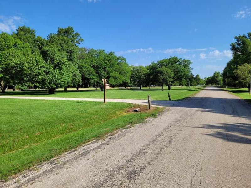This picture shows the campground from the entrance of the park.