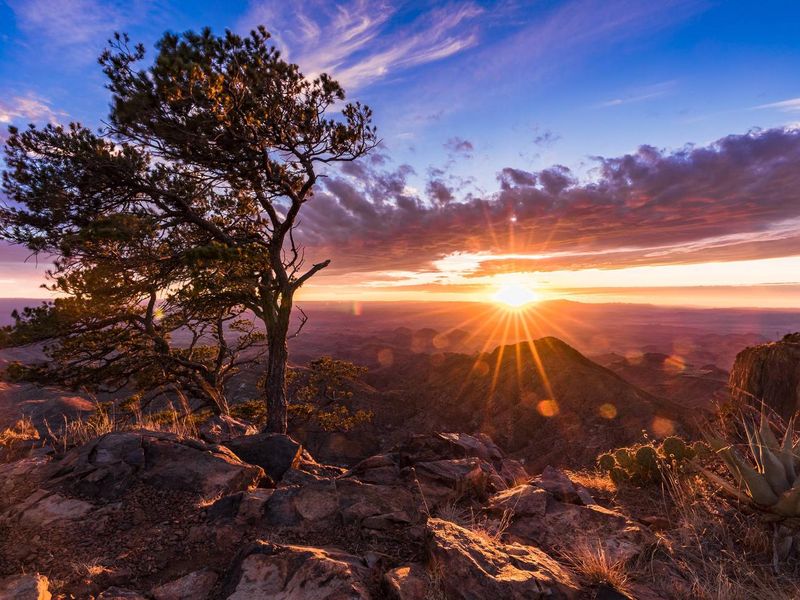 Chisos Mountains, Big Bend National Park, 1 hour drive from this campground, plus 15 mile hike