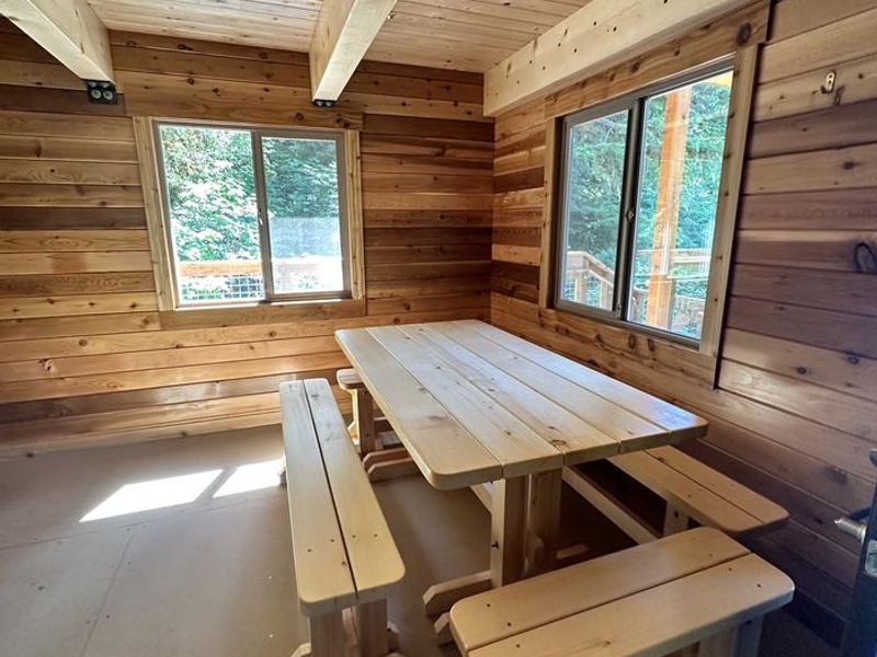 Anan Bay Cabin interior table
