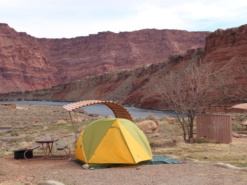 Enjoy the view of the Colorado River at Lees Ferry Campground