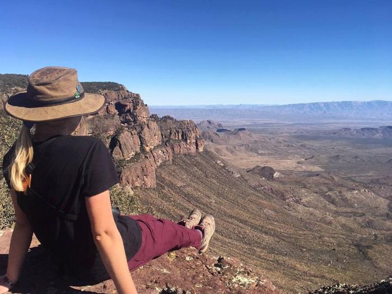 The South Rim of the Chisos Mountains is a popular destination for day hikers and overnight backpackers.