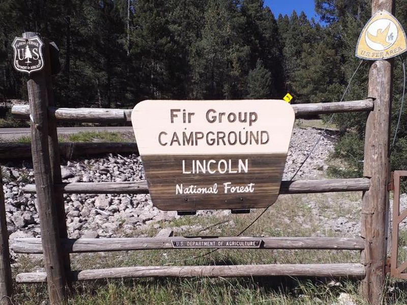 FIR Group Campground Entrance Sign
