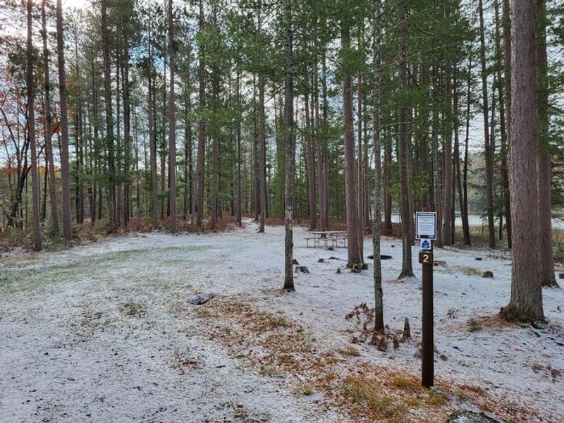  Layout of campsite 2 located on Leg Lake.