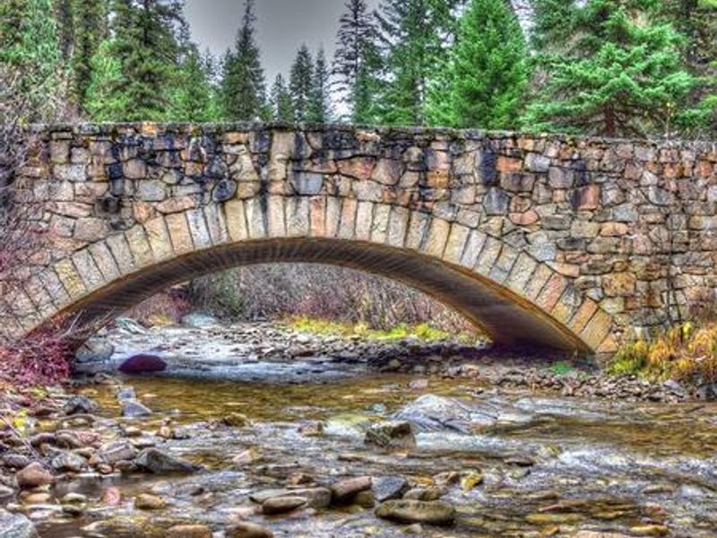 Deep Creek Bridge built by the Civilian Conservation Corps in the late 1930's.