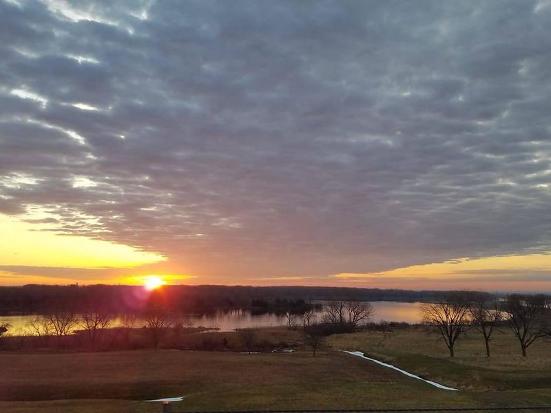 Sunrise over Lake Yankton from Gavins Point Dam