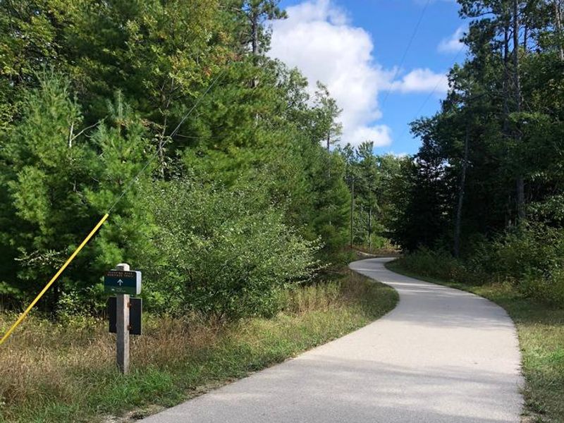 Sleeping Bear Heritage trail leaving DH Day Campground toward Glen Arbor (facing east)