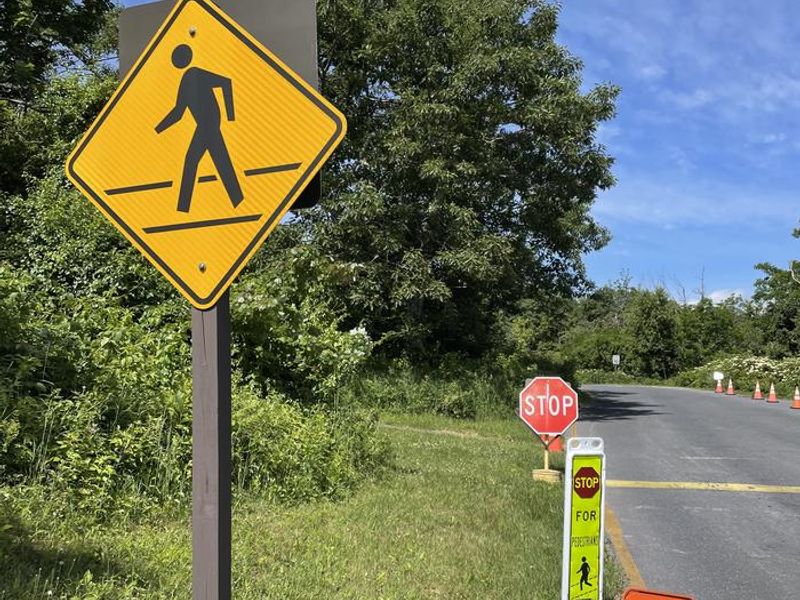 A photo of signage nearby facility Loft Mountain Campground
