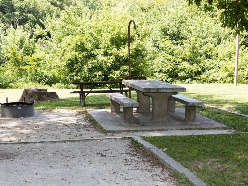 Campsite along the river, primitive 